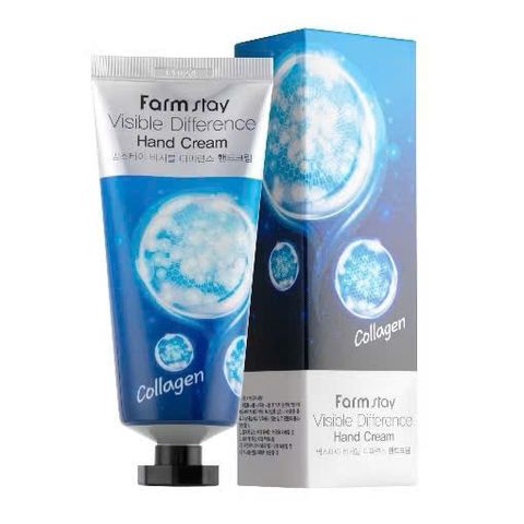 Kem Dưỡng Da Tay Collagen _ Farmstay Collagen Visible Difference Hand Cream chính hãng