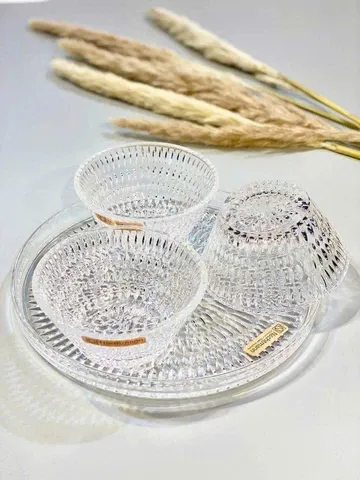 Bộ 3 Bát Và Đĩa Pha Lê Nachtmann Ethno 105766 Bát Ø11cm, Đĩa Ø22cm