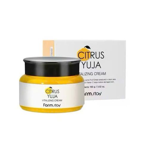 Kem dưỡng sáng da Citrus _ Farmstay Citrus Yuja Vitalizing Cream chính hãng