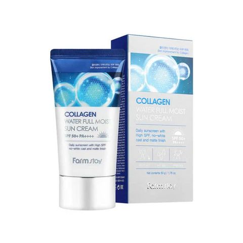 Kem chống nắng Collagen _ Farmstay Collagen Water Full Moist Suncream (SPF50+ PA++++)