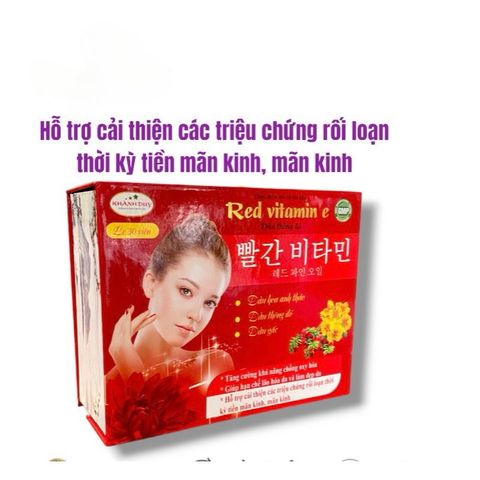 Viên uống Red vitamin E_Dầu thông đỏ giúp dưỡng ẩm da và giảm sạm da do lão hoá(Chai 30 viên)