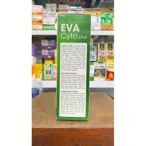 Dung dịch vệ sinh phụ nữ EVA Cyto Plus dùng cho nam,nữ và phụ nữ có thai(Chai 100ml)