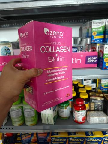 Nước uống đẹp da Nước uống Collagen + Biotin Zena Liquid 900ml của Mỹ 648172