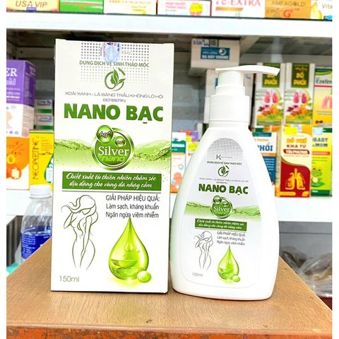 Dung dịch vệ sinh thảo mộc NANO BẠC làm sạch vùng kín,ngăn ngừa viêm nhiễm (Chai 150ml)