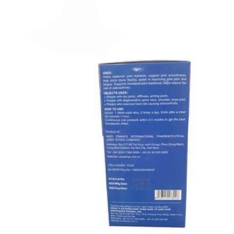 Glucosamin ANDIFRANCE bổ sung dưỡng chất cho khớp (Hộp 60viên)