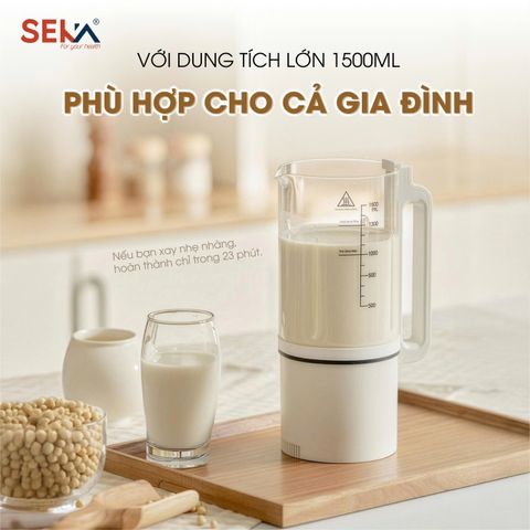 (Phiên Bản 2026) Máy Làm Sữa Hạt Đa Năng 1,5L SEKA E600 Chống Trào, Chống Ồn - Hàng Chính Hãng 648226