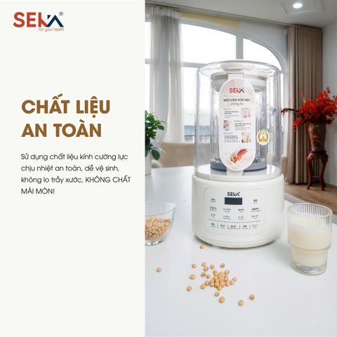 (Phiên Bản 2026) Máy Làm Sữa Hạt Đa Năng 1,5L SEKA E600 Chống Trào, Chống Ồn - Hàng Chính Hãng 648226