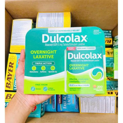 Viên uống nhuận tràng táo bón Detox Dulcolax Laxative Mỹ 200 viên