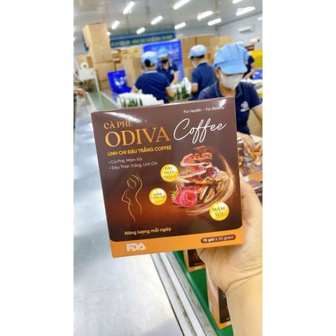 Cà Phê ODIVA Mâm Xôi- Đậu Thận Trắng- Đông Trùng Hạ Thảo, Hỗ Trợ Giảm Cân- Giảm Mỡ, Cải Thiện Tiêu Hóa, Làm Đẹp Da ( Hộp 15 gói x 15gr).