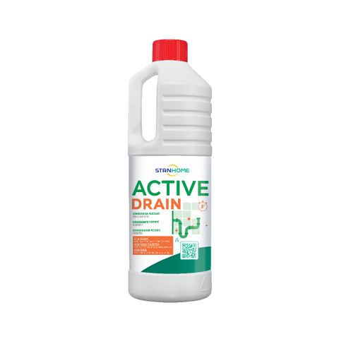 Dung dịch thông tắc đường ống Stanhome Active Drain 1000ml - Giải pháp nhanh chóng cho tắc nghẽn bồn rửa, bồn tắm, thân thiện môi trường