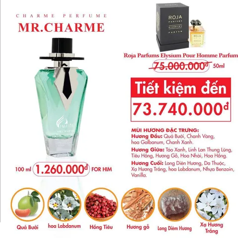 Nước hoa nam Charme Mr.Charme