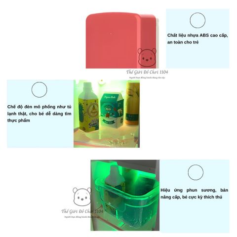 Đồ chơi tủ lạnh mini Magic Refrigerator có nhạc phun sương mô phỏng làm đá cho bé