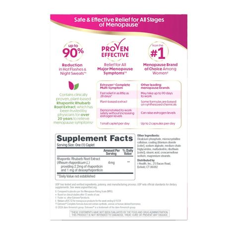 Cân bằng nội tiết tố cho phụ nữ tiền mãn kinh Estroven Complete Multi-Symptom Menopause Relief 84 Caplets 648470