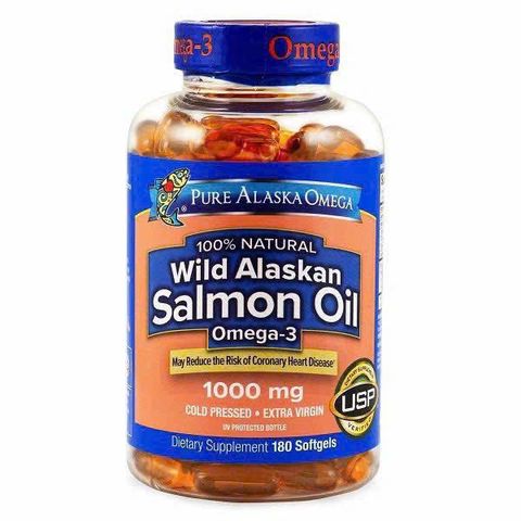 Dầu Cá Hồi Pure Alaska Omega 3 1000mg 180 Viên – tốt tim mạch 482913