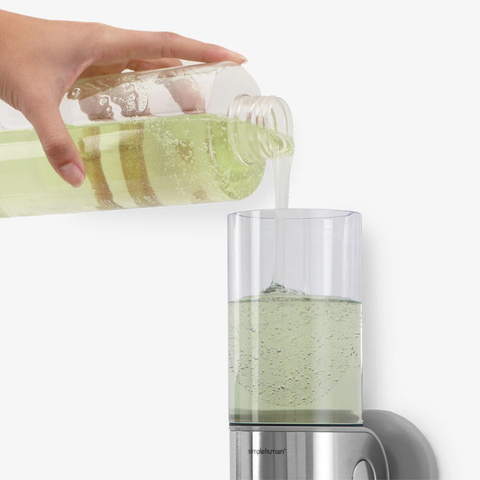 Set 3 bình đựng dầu gội, sữa tắm treo tường Simplehuman Triple Wall Mount Shower Pump