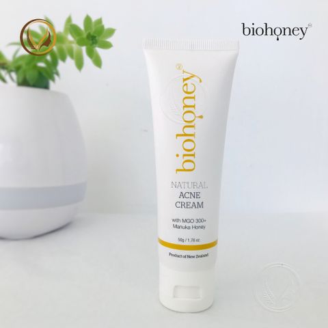 Kem loại bỏ mụn, giảm thâm mụn mật ong manuka Biohoney Natural Acne Cream 50g