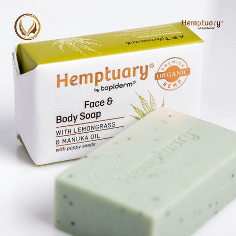 Xà phòng tắm và rửa mặt HGD giúp sạch da, giảm mụn Hemptuary Face and Body Soap 100g