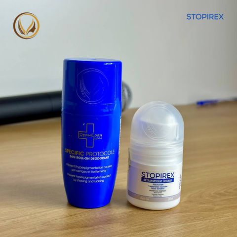 Bộ đôi lăn khử mùi, ngăn tiết mồ hôi, khử thâm nách thương hiệu Stopirex & DermEden nhập khẩu Pháp