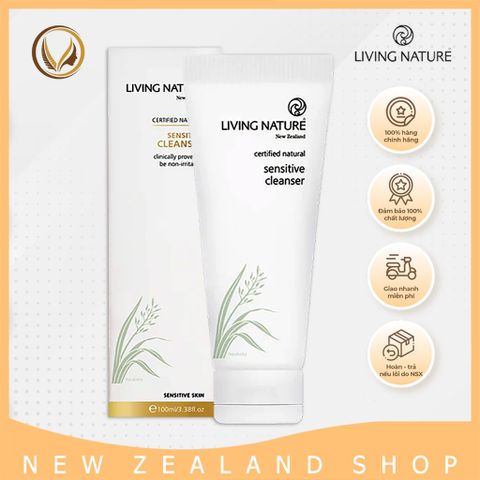 Sữa rửa mặt cho da nhạy cảm Living Nature Sensitive Cleanser 100ml