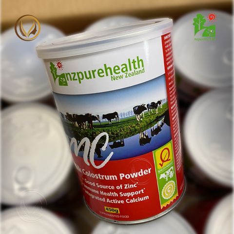 Bột sữa non 100% nguyên chất Nz Pure Health Milk Colostrum Powder 450g (Nhãn đỏ)