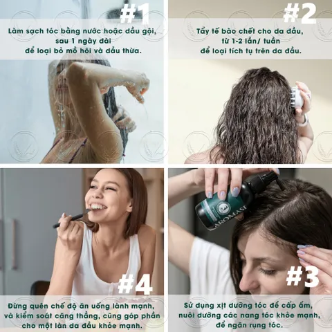 Xịt dưỡng tóc, chăm sóc da đầu AROMASE Herbal Scalp Care Spray 40ml - cho da đầu khô