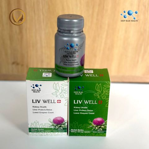 Viên uống hạ men gan, thải độc gan Deep Blue Health Liv Well 30 viên