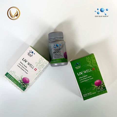 Viên uống hạ men gan, thải độc gan Deep Blue Health Liv Well 30 viên