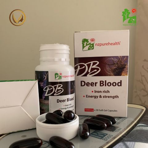 Viên uống máu hươu bổ máu, cấp sắt NZ Pure Health Deer Blood 100 viên