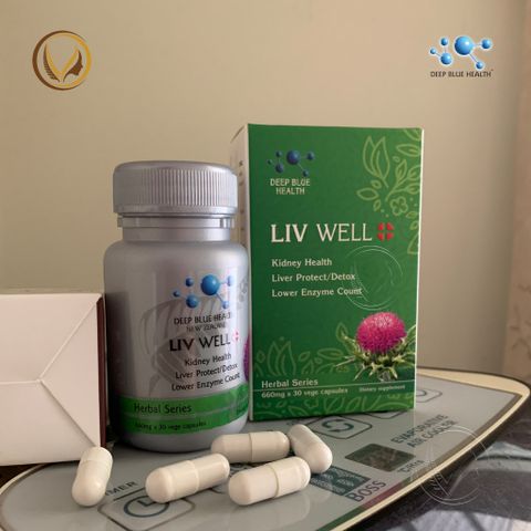 Viên uống hạ men gan, thải độc gan Deep Blue Health Liv Well 30 viên