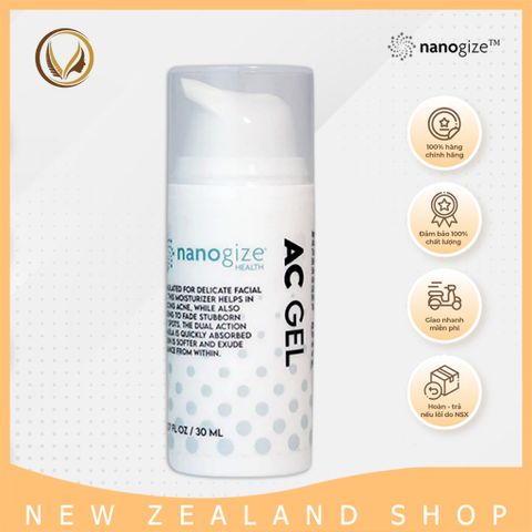 Gel hỗ trợ giảm mụn, mờ thâm Nanogize AC Gel 10ml & 30ml - New Zealand Shop