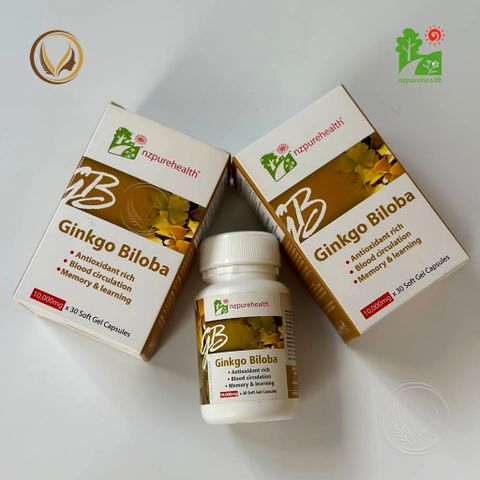 Combo viên uống bổ não, tăng cường tập trung, tỉnh táo Ginkgo Biloba & Brain Fuel Nootropics 60/100v
