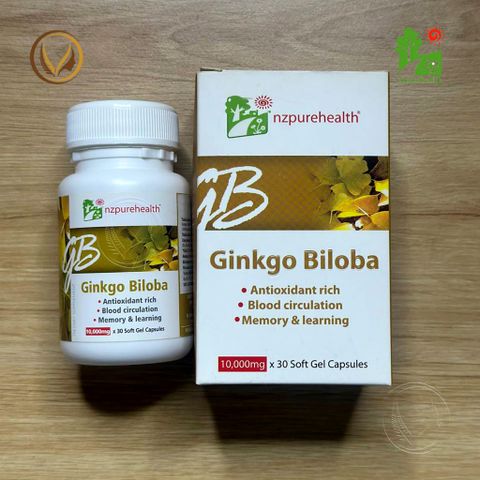 Combo viên uống bổ não, tăng cường tập trung, tỉnh táo Ginkgo Biloba & Brain Fuel Nootropics 60/100v