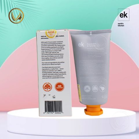 Kem chống nắng cho cả gia đình SPF50+ Earth’s Kitchen Kawakawa & Tamanu Sunscreen 150g