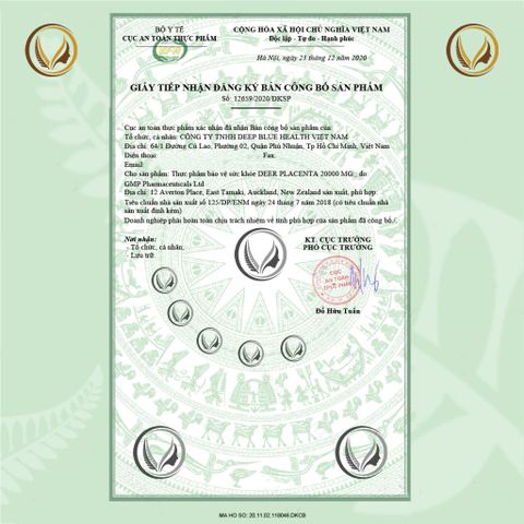 Viên uống tế bào gốc nhau thai hươu New Zealand Age No More Cervine/ Deer Placenta 20.000MG 60 viên