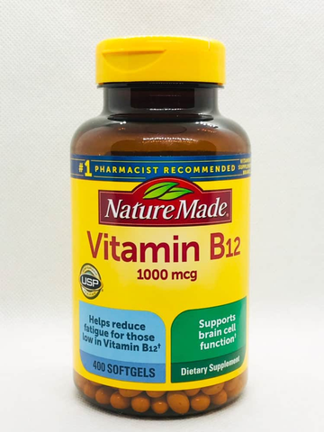 Viên uống bổ sung Vitamin B12 Nature Made Vitamin B12 1000mcg 400 viên 649074