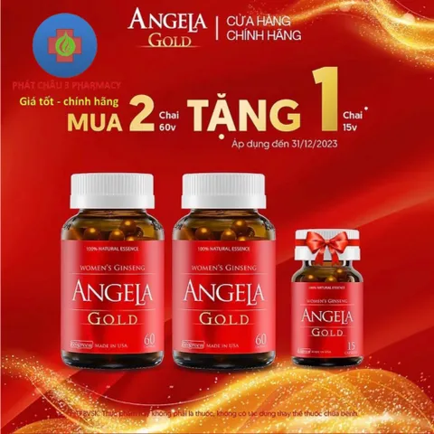 [CHÍNH HÃNG COMBO 2H60V TẶNG 1H15V] Angela gold tăng cường sức khoẻ, sắc đẹp và sinh lý nữ