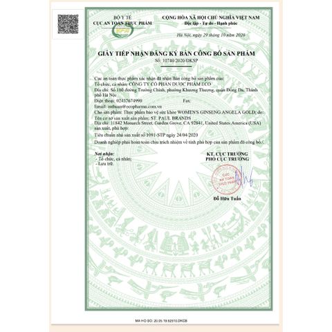 [Date xa][Chính hãng] Viên uống Angela Gold tăng cường sức khoẻ, sắc đẹp và sinh lý nữ hộp 60V&30V