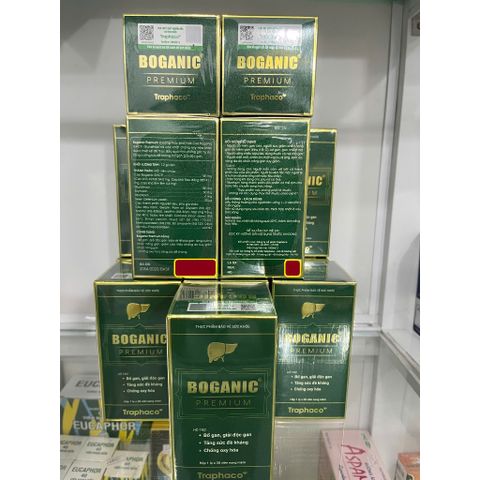 BOGANIC PREMIUM TRAPHACO hỗ trợ Bổ Gan, Giải Độc Gan, Tăng Sức Đề Kháng, Chống Oxy Hóa hộp 30 Viên