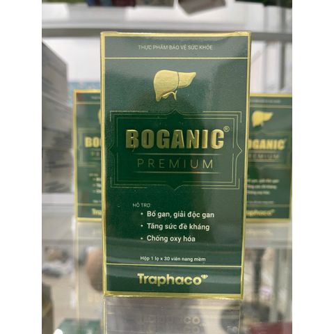 BOGANIC PREMIUM TRAPHACO hỗ trợ Bổ Gan, Giải Độc Gan, Tăng Sức Đề Kháng, Chống Oxy Hóa hộp 30 Viên