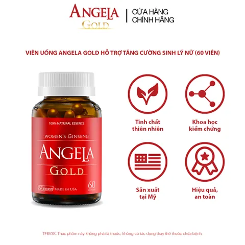 [CHÍNH HÃNG COMBO 2H60V TẶNG 1H15V] Angela gold tăng cường sức khoẻ, sắc đẹp và sinh lý nữ