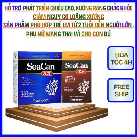 Viên uống SeaCan Traphaco hỗ trợ Bổ Sung Canxi tự nhiên  giúp xương chắc khỏe