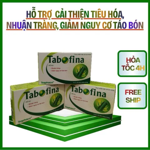 Tabofina Traphaco – Nhuận Tràng Thảo Dược, Giảm Táo Bón, Hết Đầy Hơi, Dễ Đi Ngoài Hộp 30 Viên
