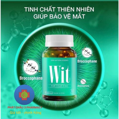 Viên uống Wit giúp tăng cường thị lực, giảm mờ mỏi mắt hộp 30 Viên