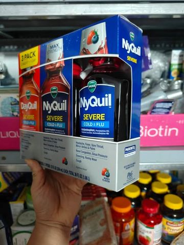 Siro cảm Vicks DayQuil & NyQuil Cold & Flu Severe 354ml 
