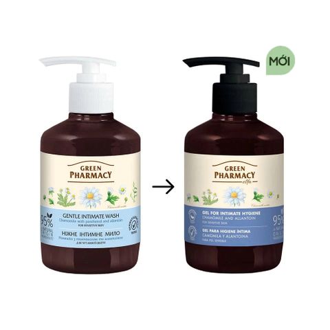 (Hoa Cúc) Dung dịch vệ sinh phụ nữ dạng gel Green Pharmacy Gel For Intimate Hygiene  lành tính dịu nhẹ 370ml - Xanh Dương 647623