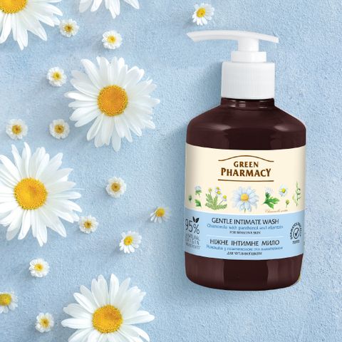 (Hoa Cúc) Dung dịch vệ sinh phụ nữ dạng gel Green Pharmacy Gel For Intimate Hygiene  lành tính dịu nhẹ 370ml - Xanh Dương 647623