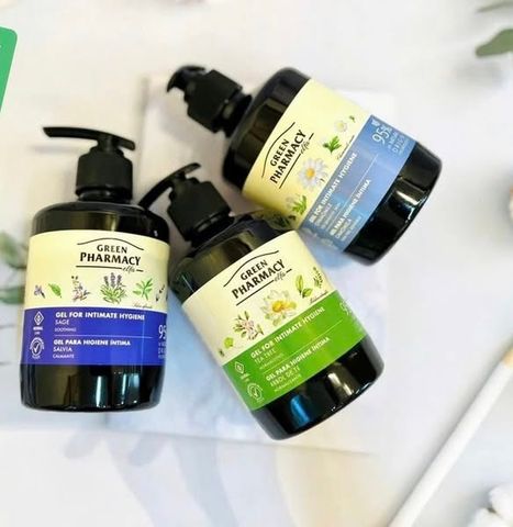 (Hoa Cúc) Dung dịch vệ sinh phụ nữ dạng gel Green Pharmacy Gel For Intimate Hygiene  lành tính dịu nhẹ 370ml - Xanh Dương 647623