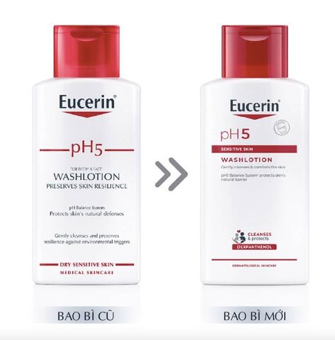 Eucerin Sữa Tắm Và Rửa Mặt Dành Cho Da Nhạy Cảm pH5 Washlotion 200ml