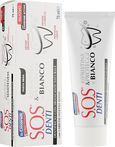 Kem đánh răng trắng răng, loại bỏ mảng bám Dr Ciccarelli S.O.S DENTI Whiteness Toothpaste 75 ml