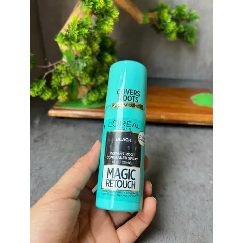 xịt nhuộm tóc tạm thời L'Oréal Paris Magic Retouch Black màu đen